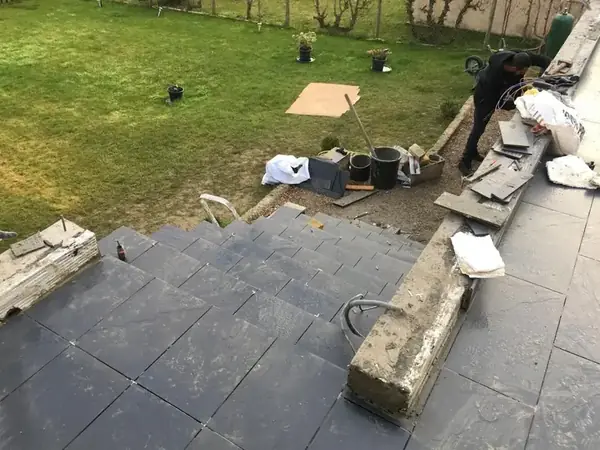 Étanchéité de terrasse et de toit plat à Chatou, photo 12 sur 18 : etancheite terrasse chatou pose dalles jardin