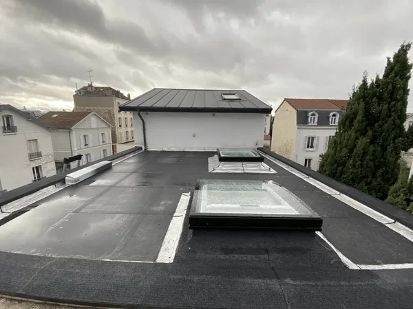 Étanchéité de toit terrasse et VELUX à Asnières-sur-Seine, photo 4 sur 4 : toiture terrasse etancheite velux acroteres panorama