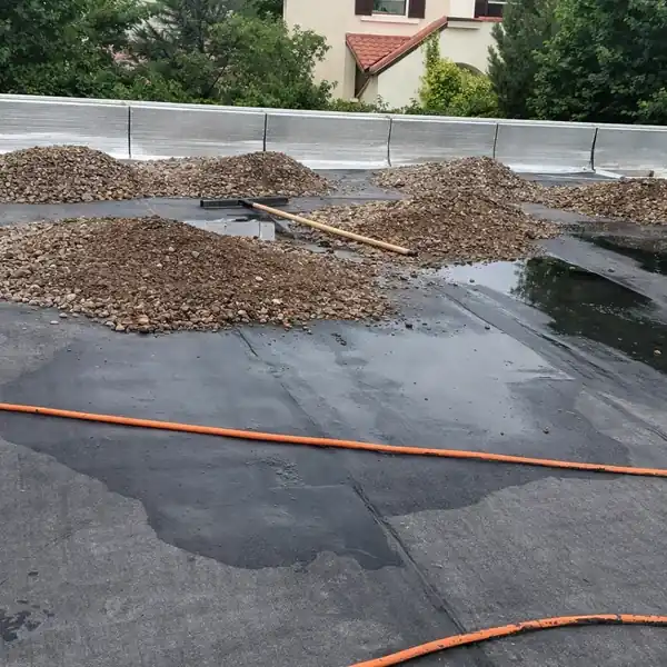Toit terrasse sous gravillons de protection à Enghien-les-Bains