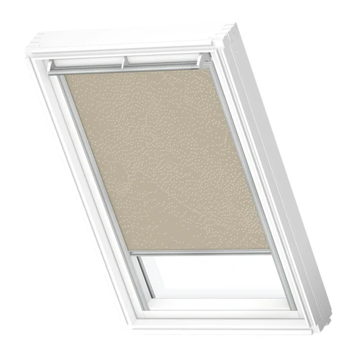 Store occultant VELUX DKL monté à l'intérieur de la fenêtre de toit